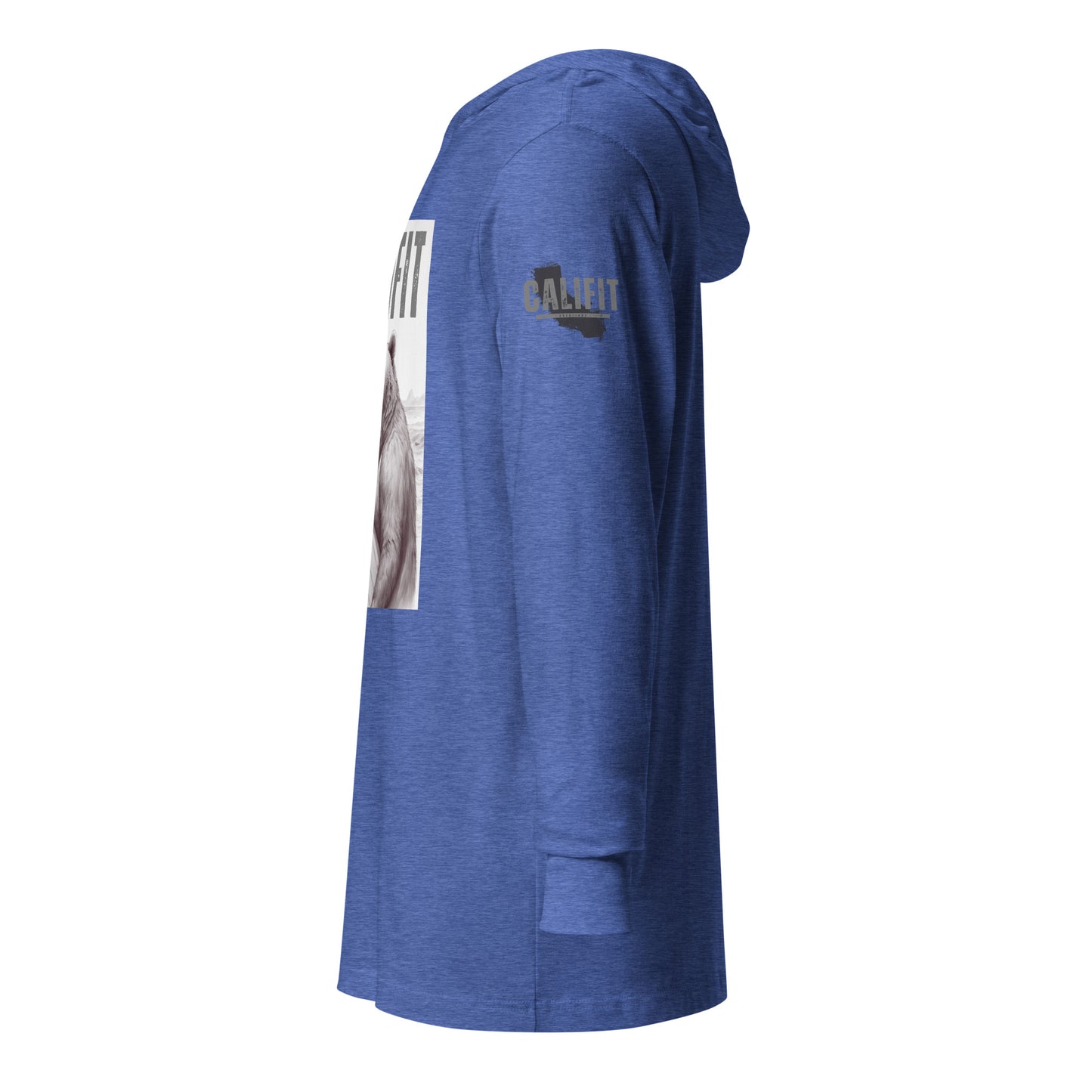 Sunset Surfer Bear Hooded long-sleeve tee